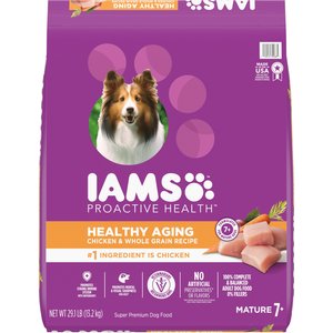 Iams Healthy Aging Mature 7+ Real Chicken Dry Dog Food Real Chicken Dry Dog Food, 29.1-lb bag