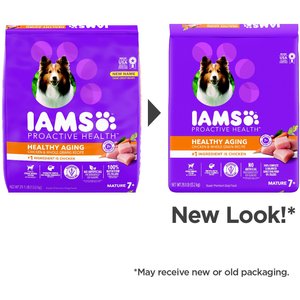 Iams Proactive Health Healthy Aging Senior Breed with Real Chicken Dry Dog Food, 29.1-lb bag