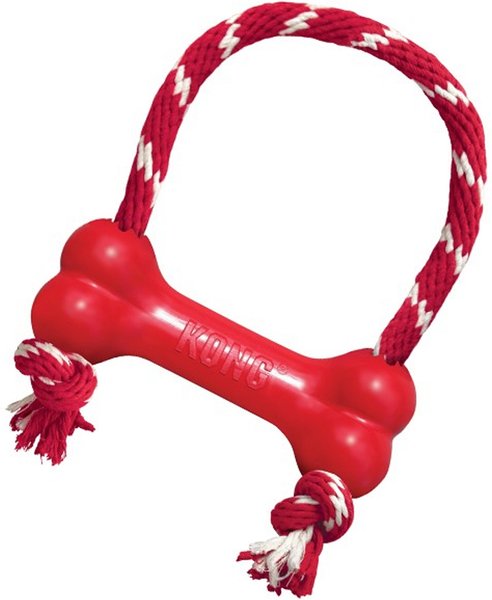KONG Goodie Bone with Rope Dog Toy, X-Small slide 1 of 5