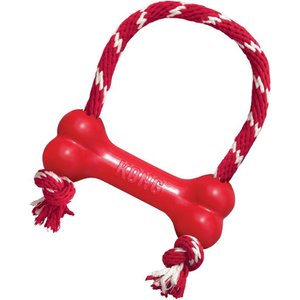 KONG Goodie Bone with Rope Dog Toy, X-Small