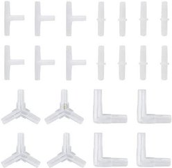 SunGrow Airline Tubing Connectors for Betta & Turtle Tank, Fish Aquarium Bubbler Air Pump Accessories, 40 count