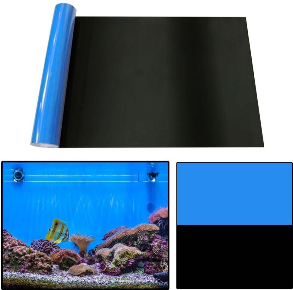SUNGROW 2 Sides Blue or Black Aquarium Background Turtle & Betta Fish
