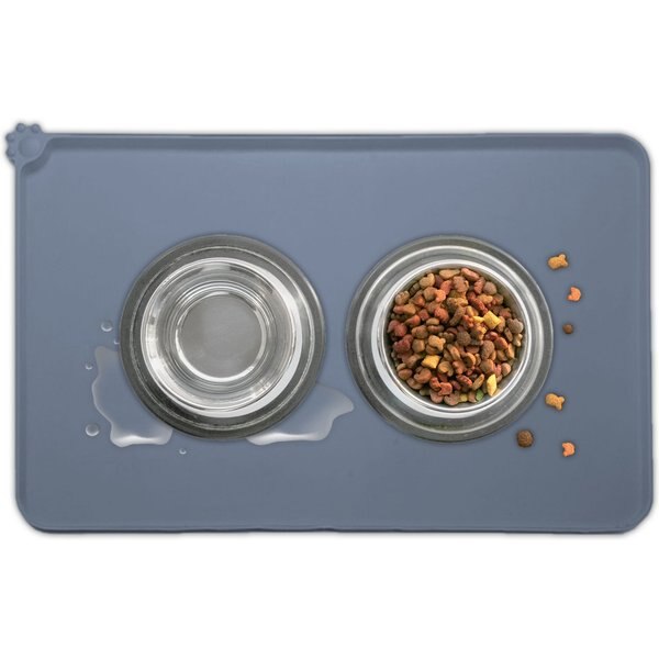 FRISCO Silicone Dog & Cat Food Mat, Teal, Medium
