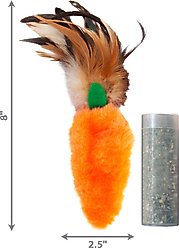 KONG Refillable Feather Top Carrot Catnip Cat Toy slide 2 of 3