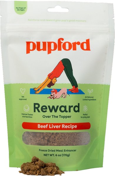 Pupford Over the Topper Beef Liver Freeze-Dried Dog Food Topper, 6-oz bag slide 1 of 6