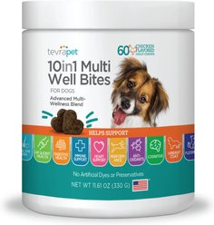 TevraPet 10in1 Multi Well Bites Dog Supplement, 60 count