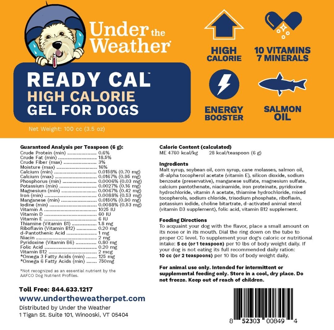 Under the Weather Ready Cal High Calorie Powder Supplement for Cats, 5.29-oz jar