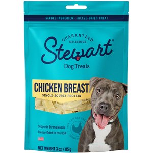Stewart Chicken Breast Freeze-Dried Dog Treats, 3-oz pouch
