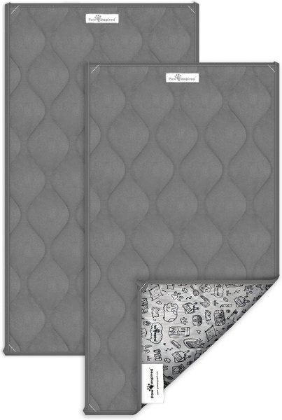 Paw Inspired Guinea Pig Fleece Cage Liners, 2 count, Gray slide 1 of 7
