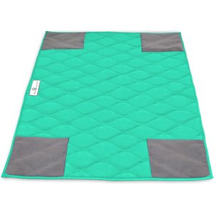 Paw Inspired PopCorner Washable Fleece Guinea Pig Cage Liners, Green, C&C 2x3