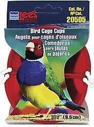 Lee's Aquarium & Pets 3.5-in Bird Cage Cup, Assorted Colors, 2 count