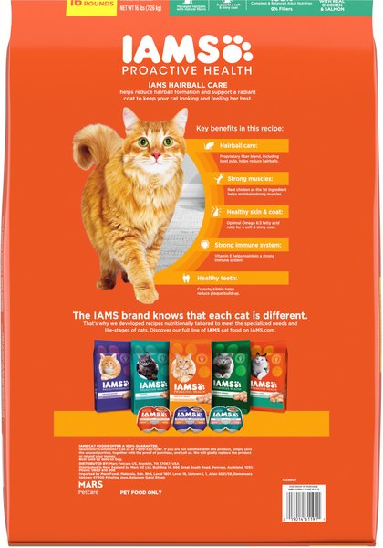 Iams shops proactive health hairball care adult cat dry food