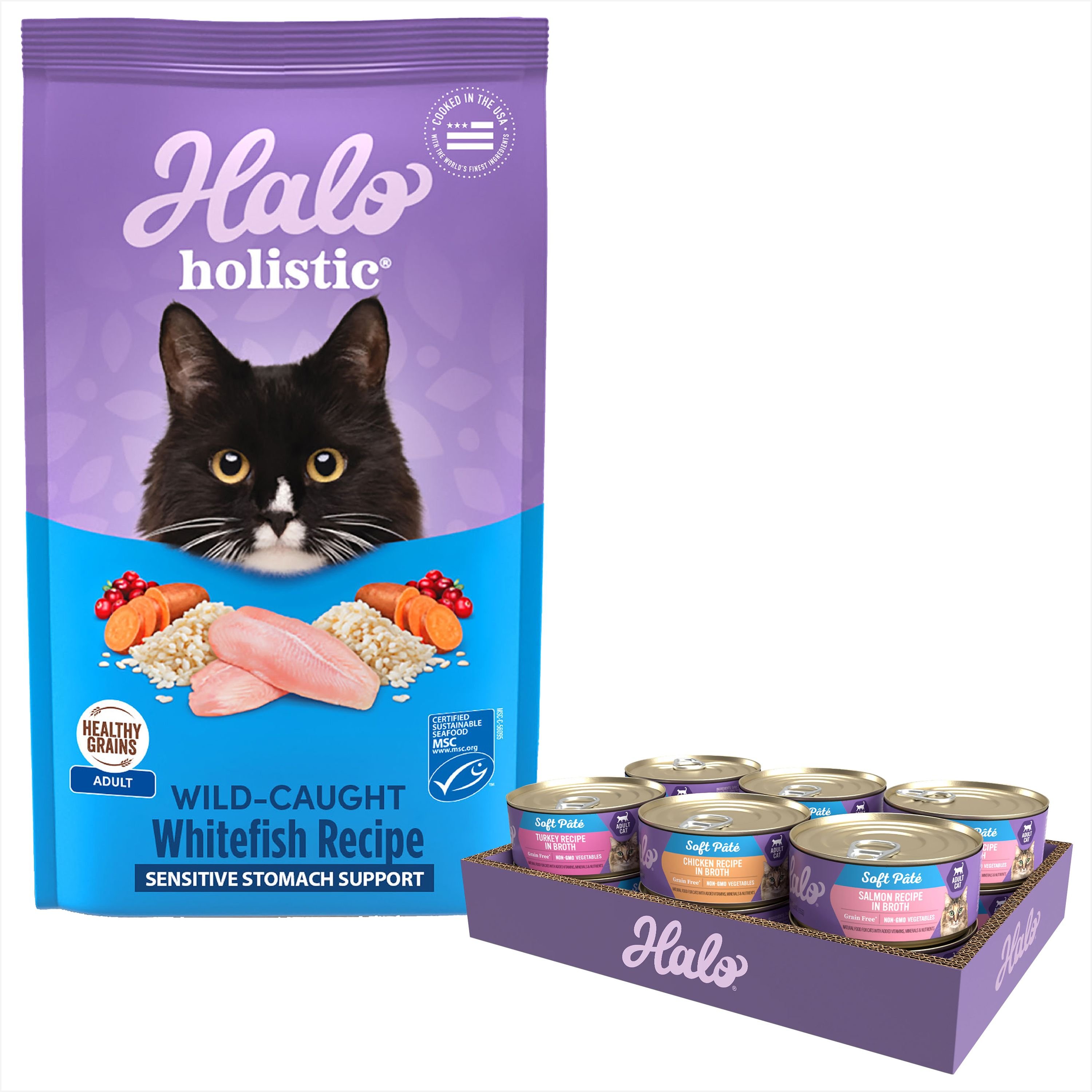 Halo sensitive stomach cat food clearance reviews