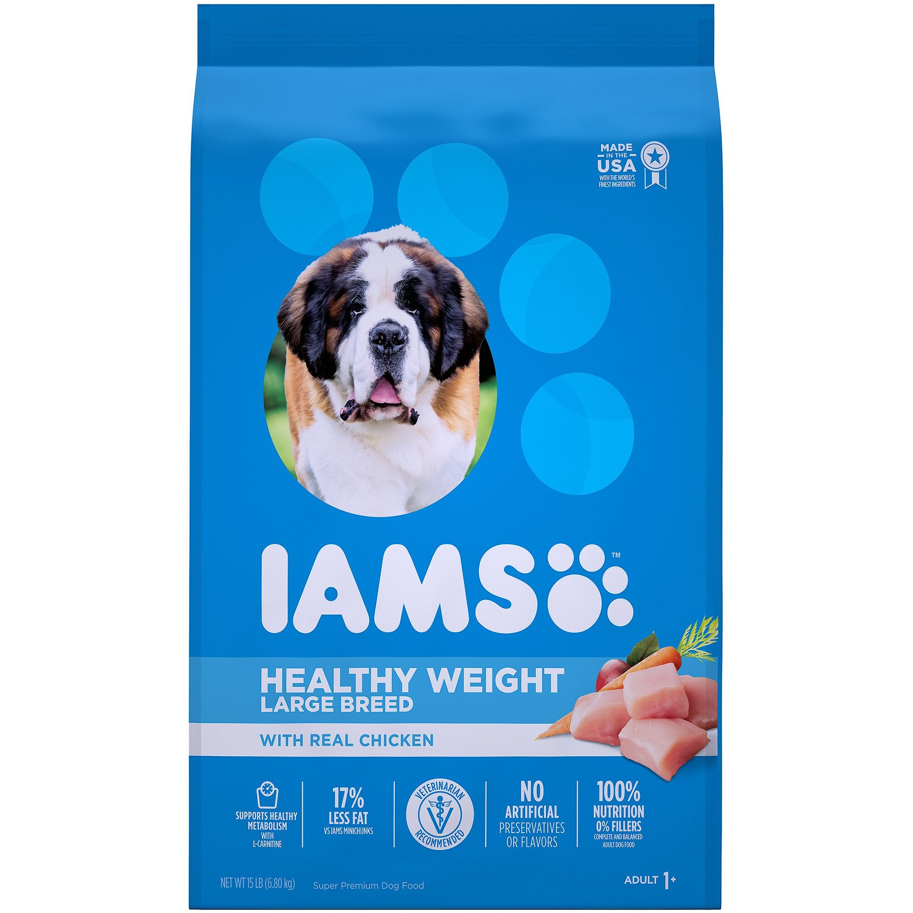 IAMS Proactive Health Healthy Large Breed Adult Weight Control with Real Chicken Dry Dog Food 29.1