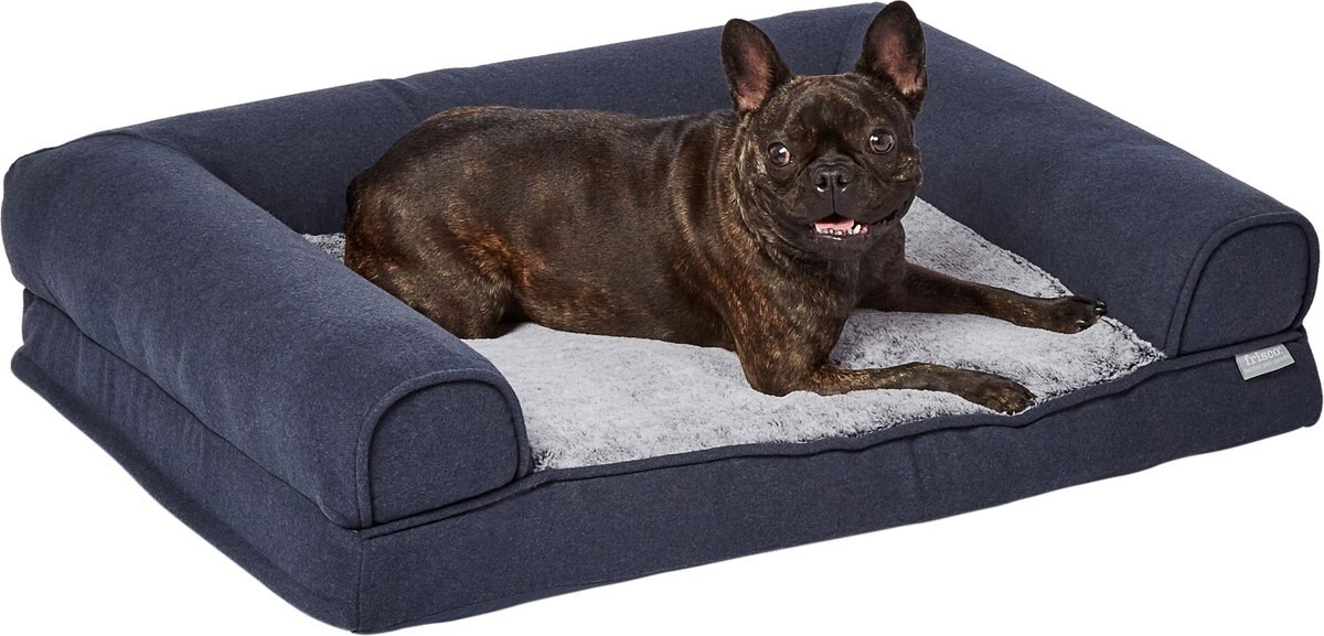 Starter Kit Frisco Heathered Woven Orthopedic Sofa Bolster Dog Bed w