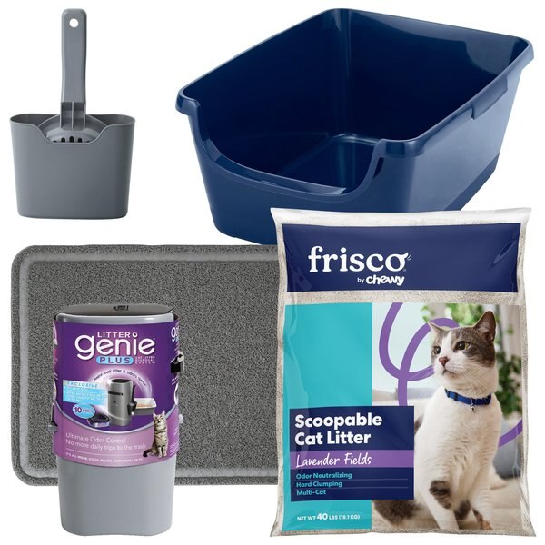 Discontinued Starter Kit Frisco High Sided Cat Litter Box, Navy