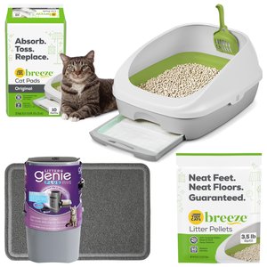 Starter Kit - Tidy Cats Breeze Cat Litter Box System + 4 other items