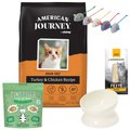 Starter Kit - Frisco Basic Plush Mice Cat Toy with Catnip, 5 count + 4 other items