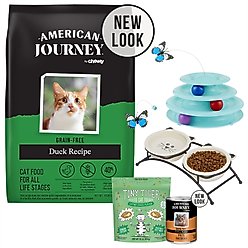 Starter Kit - Frisco Butterfly Cat Tracks Cat Toy, Blue + 4 other items