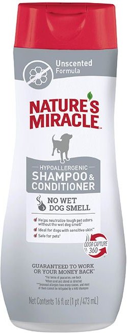 NATURE'S MIRACLE Hypoallergenic Dog Shampoo, 16oz bottle