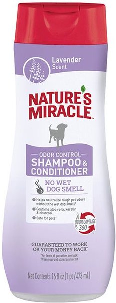 Nature’s Miracle Odor Control Dog Shampoo, Lavender Scent, 16-oz bottle slide 1 of 8