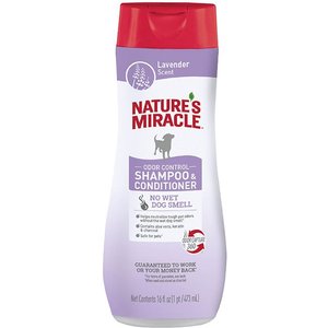Nature’s Miracle Odor Control Dog Shampoo, Lavender Scent, 16-oz bottle