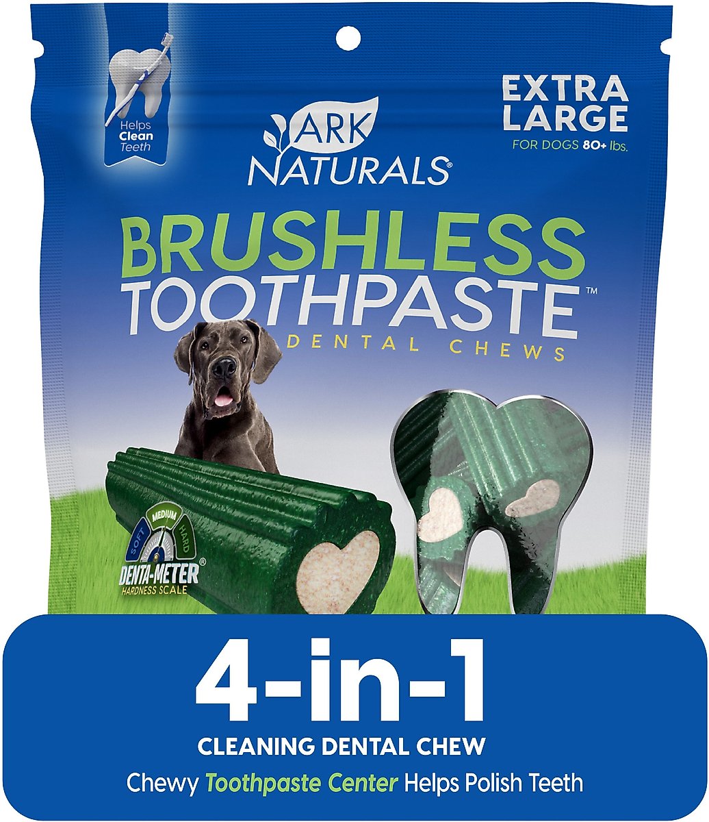 ARK NATURALS Brushless Toothpaste Dog Dental Treats, XLarge, 24oz bag