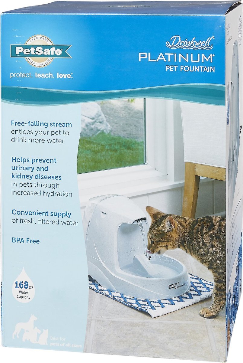 Petsafe drinkwell platinum dog 2024 and cat water fountain