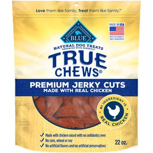 Blue Buffalo True Chews Premium Jerky Cuts Natural Chicken Dog Treats, 22-oz bag