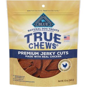 Blue Buffalo True Chews Premium Jerky Cuts Natural Chicken Dog Treats, 12-oz bag