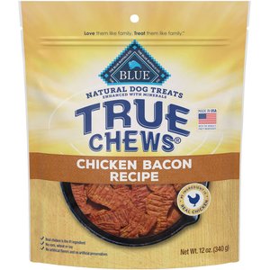 Blue Buffalo True Chews Natural Chicken & Bacon Dog Treats, 12-oz bag