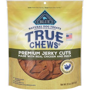 Blue Buffalo True Chews Premium Jerky Cuts Natural Duck Dog Treats, 22-oz bag