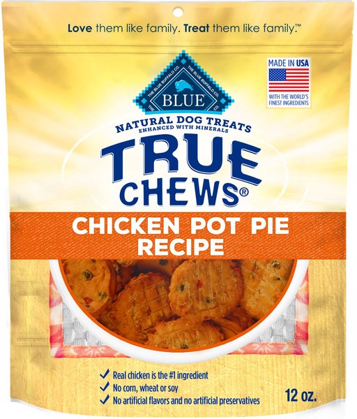 Blue Buffalo True Chews Natural Chicken Pot Pie Dog Treats, 12-oz bag slide 1 of 9