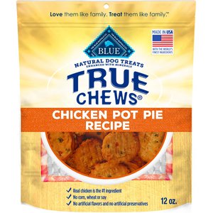 Blue Buffalo True Chews Natural Chicken Pot Pie Dog Treats, 12-oz bag