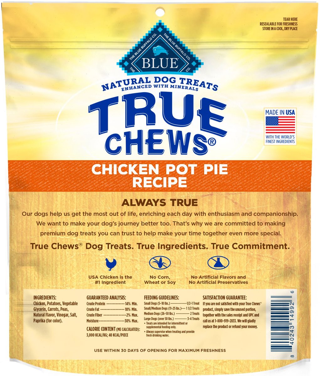 Chicken pot pie top dog treats top chews