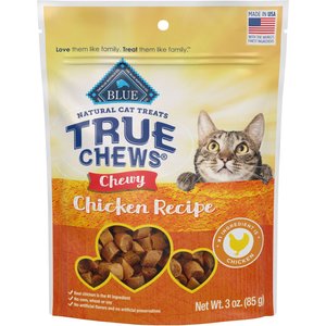Blue Buffalo True Chews Natural Chewy Chicken Cat Treats, 3-oz bag