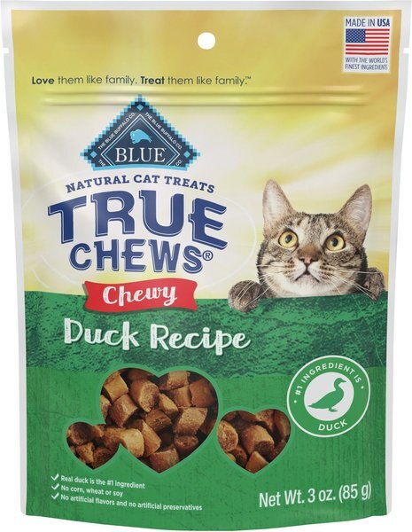 Blue Buffalo True Chews Natural Chewy Duck Cat Treats, 3-oz bag slide 1 of 9