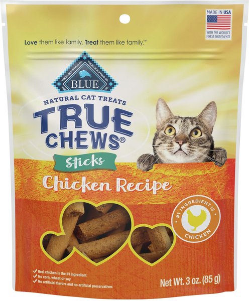 Blue Buffalo True Chews Sticks Natural Chicken Cat Treats, 3-oz bag slide 1 of 5