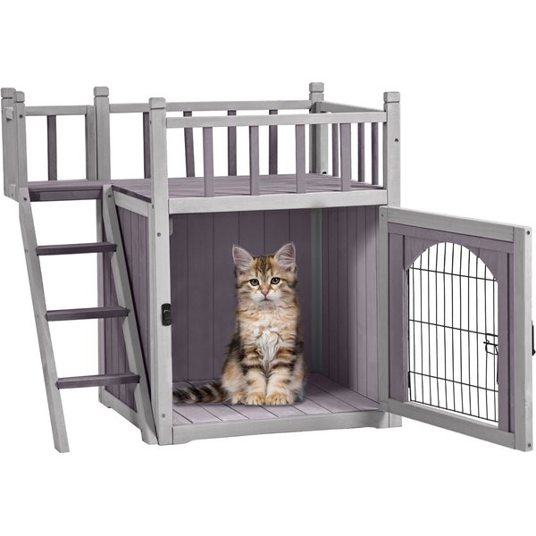 K&H PET PRODUCTS Birchwood Manor Wooden Outdoor Heated Cat House