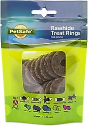 PetSafe Busy Buddy Natural Rawhide Rings Dog Treats, Size A