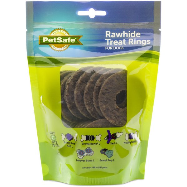PetSafe Busy Buddy Rawhide Rings Dog Treats, Medium