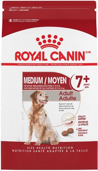 Royal Canin Size Health Nutrition Medium Adult 7+ Dry Dog Food, 30-lb bag slide 1 of 10
