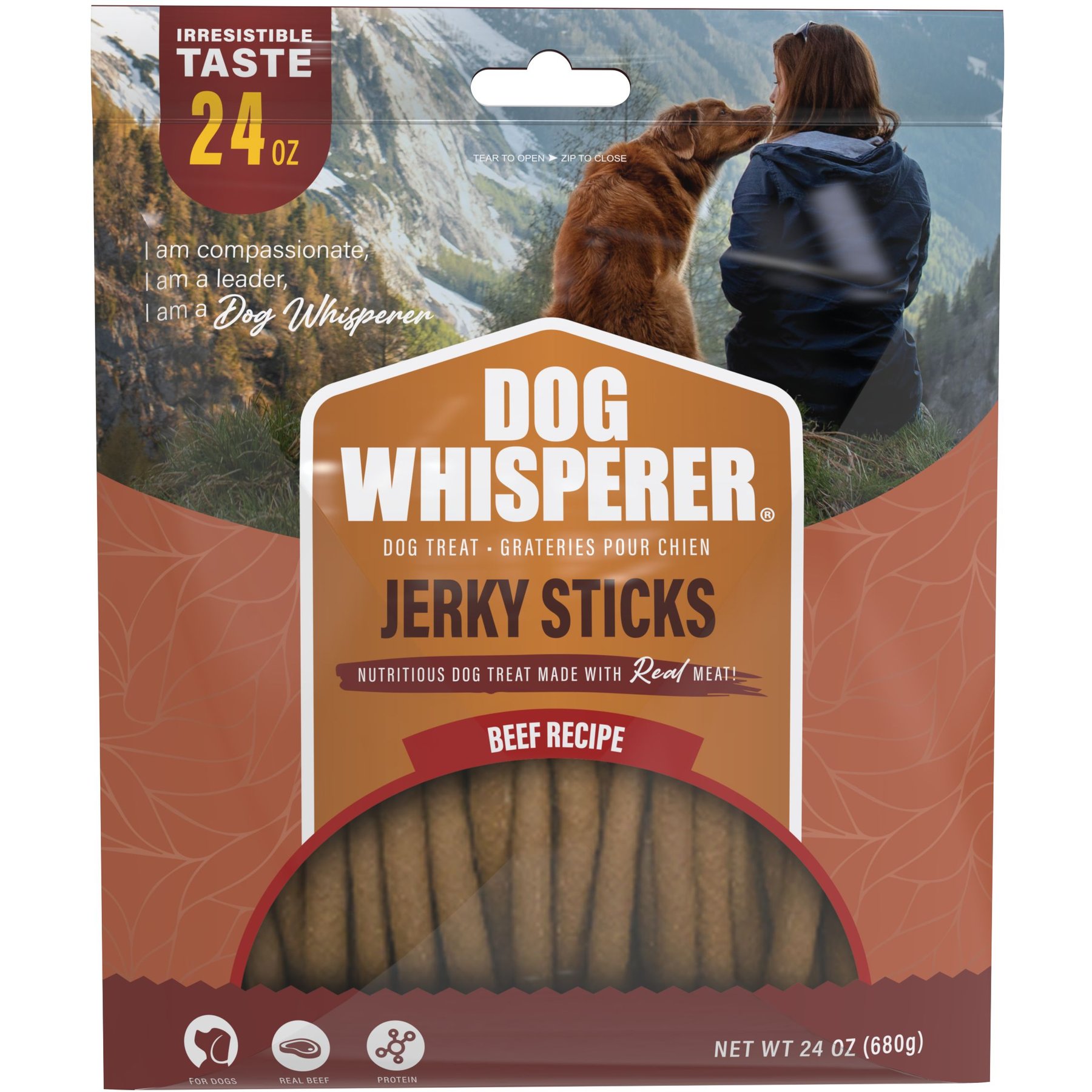 DOG WHISPERER Beef Flavored Sticks Jerky Dog Treats 24 oz bag Chewy