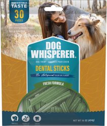 Dog Whisperer Fresh Flavored Dental Dog Treats, 30 count, 16-oz bag