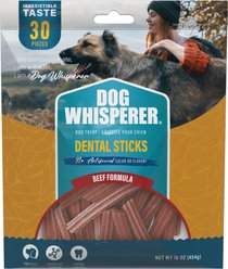 Dog Whisperer Beef Flavored Dental Dog Treats, 30 count, 16-oz bag
