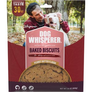 Dog Whisperer Baked Biscuits Peanut Butter Flavored Crunchy Dog Treats, 30-oz bag