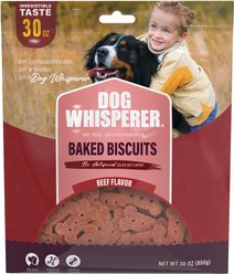Dog Whisperer Baked Biscuits Beef Flavored Crunchy Dog Treats, 30-oz bag