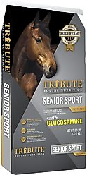 Tribute Equine Nutrition Senior Sport with Glucosamine Textured Horse Feed, 50-lb bag