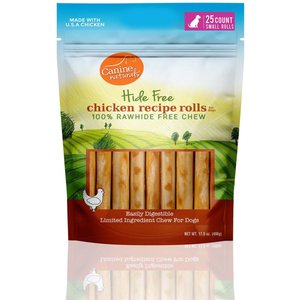 Canine Naturals 2.5-in Mini Roll Natural Chicken Recipe Dog Chew Treat, 17.5-oz bag, 25 count