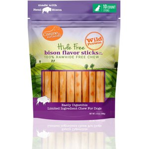 Canine Naturals 5-in Sticks Bison Dog Chew Treat, 3.5-oz bag, 10 count